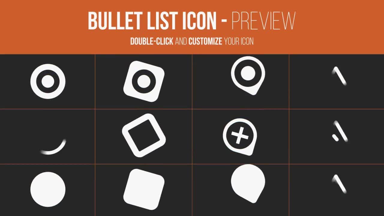 Bullet List Kit After Effects Templates You Bullet List Kit After Effects Templates