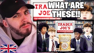 Brit Reacts to British Highschoolers try Trader Joe