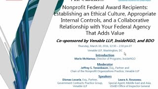 Nonprofit Federal Award Recipients - March 10, 2016