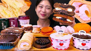 🍫오랜만에 CU 편의점 디저트🍪약과, 고대빵, 크림롤, 푸딩, 연세우유 빵 디저트 먹방❤ | Convenience Store Dessert ASMR Mukbang