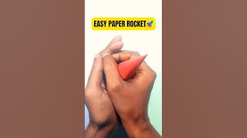 Easy Paper Rocket Origami 🚀 | Fun DIY Paper Craft #shorts #paperrocket #diy