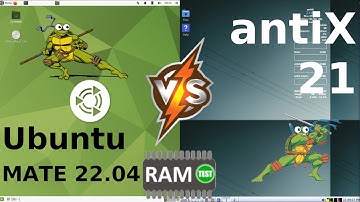 Ubuntu Mate 22.04 vs antix 21: RAM Usage
