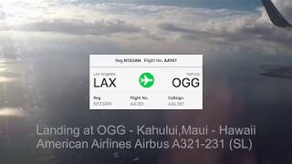 Landing at OGG – Kahului, Maui - Hawaii with American Airlines