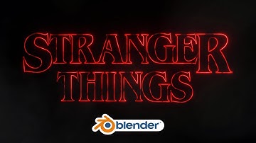 Stranger Things Intro Animation in Blender 3D Eevee