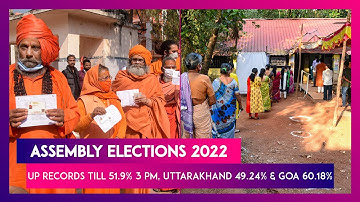 Assembly Elections 2022 : UP Records 51.9% Voting Till 3 pm, Uttarakhand 49.24% & Goa 60.18%
