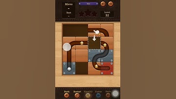 Roll the Ball slide puzzle Star Level 32 Solution