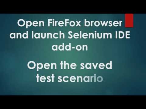 Selenium IDE - Re-run a saved test scenario