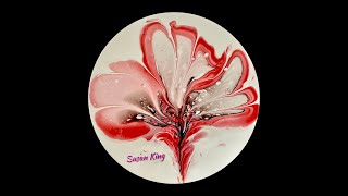 Pretty Simplistic Bloom ~ Acrylic Fluid Art 855