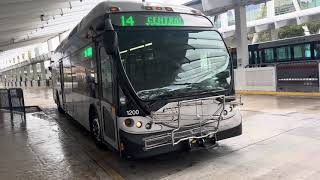 Broward County Transit: 2012 NABI 42-BRT Hybrid #1200 On Route 14 @ Broward Central Terminal