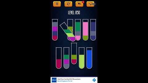 Water Sort Puzzle - Color Liquid Sorting Game Level 850 Solution