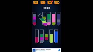 Water Sort Puzzle - Color Liquid Sorting Game Level 850 Solution