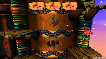 Crash Bandicoot 1, 100% Gameplay Part 9: Native Fortress [1/2]