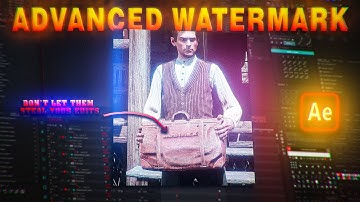 CREATING ADVANCED WATERMARK USING AFTER EFFECTS. #aftereffectstutorial #watermark