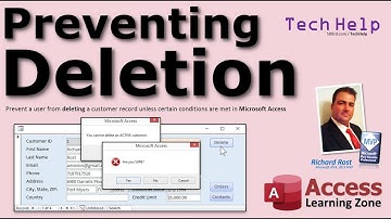 Preventing Record Deletion in Microsoft Access. Only Allow Delete if Customer is Inactive.