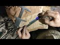 Making a straight razor.