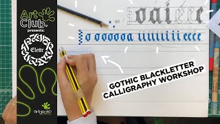 Artgecko Sketchbooks X Elettr - Gothic Blackletter Calligraphy Workshop screenshot 3