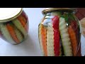 Concombres carottes piments