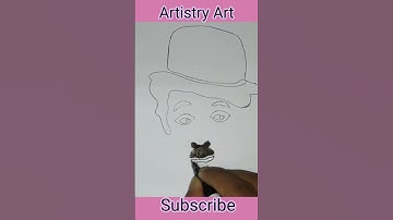 Charlie Chaplin 🎩🎩 Drawing Easy || #charliechaplin #creativeart #pencilsketch