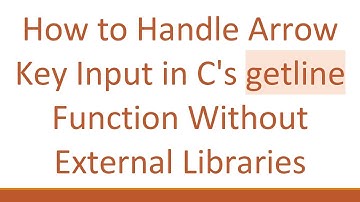 How to Handle Arrow Key Input in C