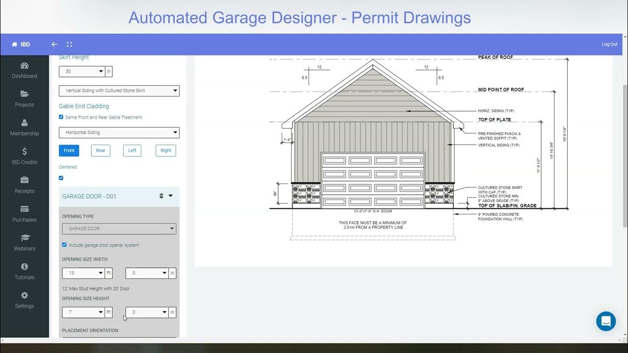 Garage Designer Permit Drawings in Minutes (CANADA ONLY USA COMING