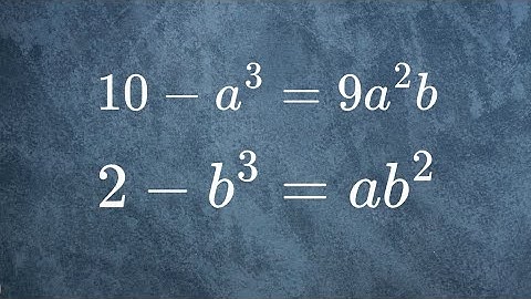 Unbelievable Math Olympiad Challenge | Solve for a and b in this Cubic Equation System!