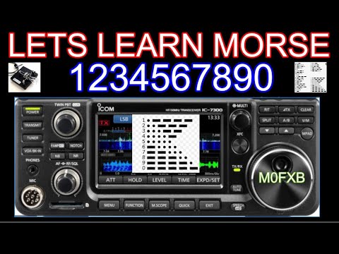 LETS LEARN MORSE CODE -1234567890 - ICOM IC-7300