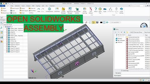 Import/Open SOLIDWORKS Assembly in ZW3D/CADBro