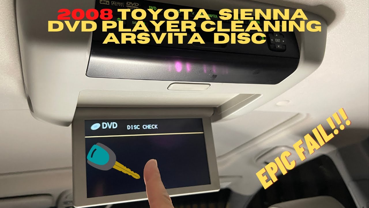 2008 Sienna Rear DVD Player Cleaning with Arsvita Cleaning Disc YouTube