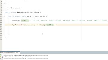 How to Print a String Array Using Java