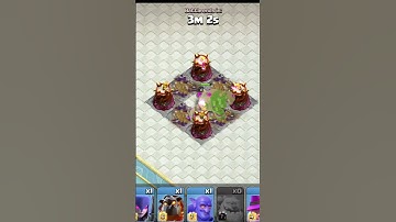 Deadly Wizard Tower Base vs Max Mountain Golem Clash of Clans #shorts