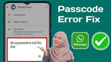 Set Up Passcode To Lock This Chat Whatsapp Problem Fix ( New 2024 )