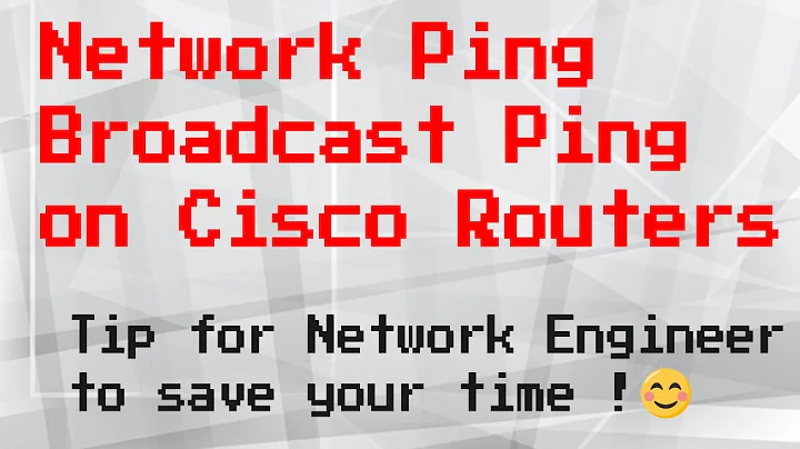 Network Ping Broadcast Ping Cisco Router