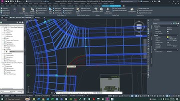 Modeling an intersection curb return corridor using feature lines in CIVIL 3D