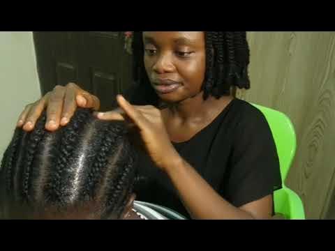  ASMR Scratching between braids, Scalp massage & scalp oiling - YouTube
