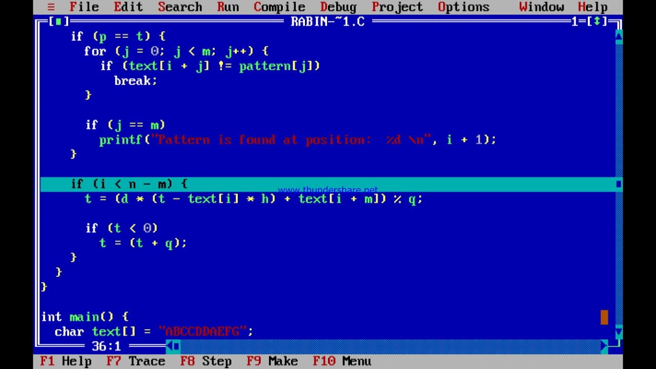 Rabin-Karp Program Implementation - YouTube