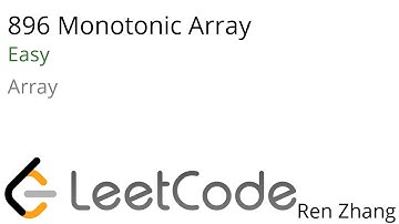 Leetcode 896 Monotonic Array
