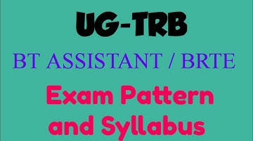 TRB BT Assistant and BRTE exam pattern and Syllabus