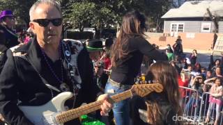 Ride along with Jimmie Vaughan in Oak Cliff Mardi Gras parade