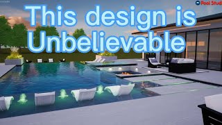 Unbelievable modern pool design w/ acrylic walls, negative edge and sunken firepit 🔥