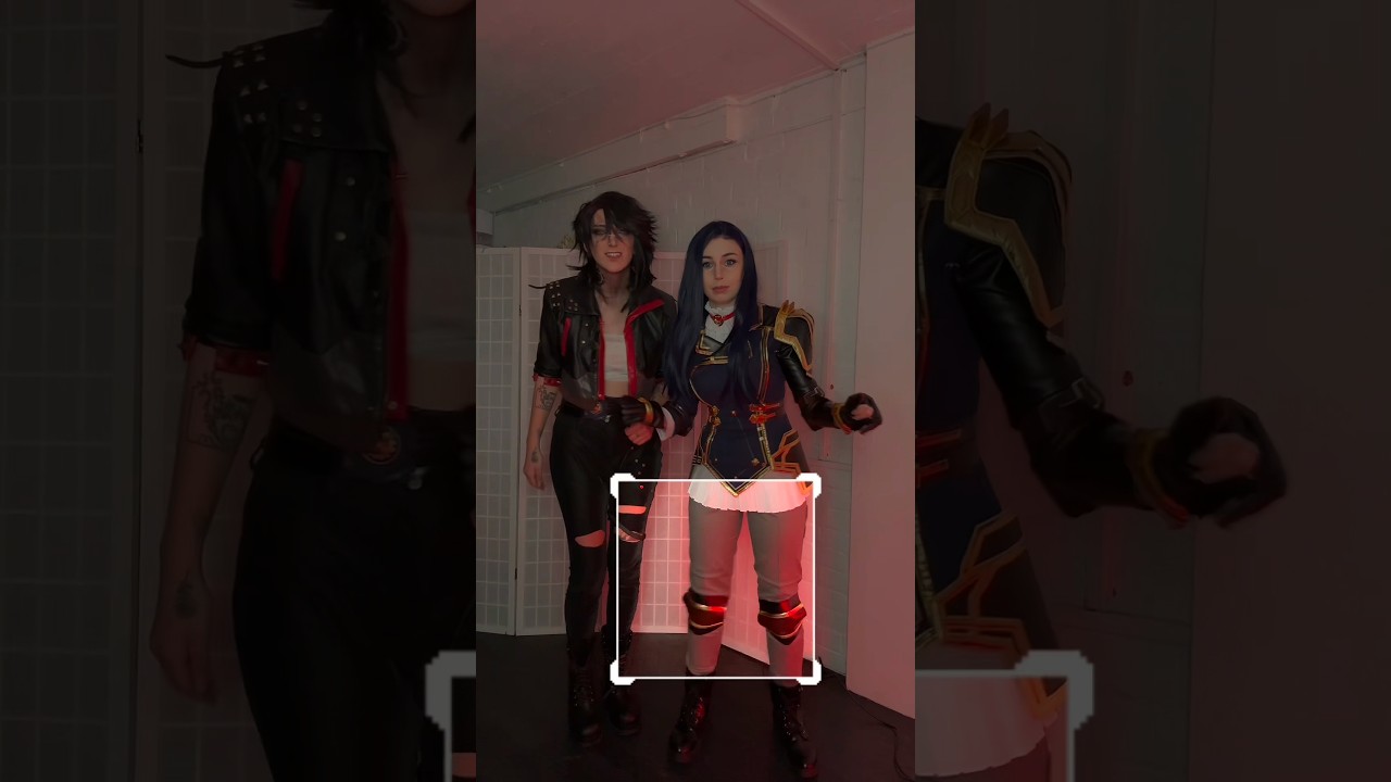 CAIT & VI FILTER CHALLENGE✨ #arcane #caitlyncosplay #vicosplay #cosplay