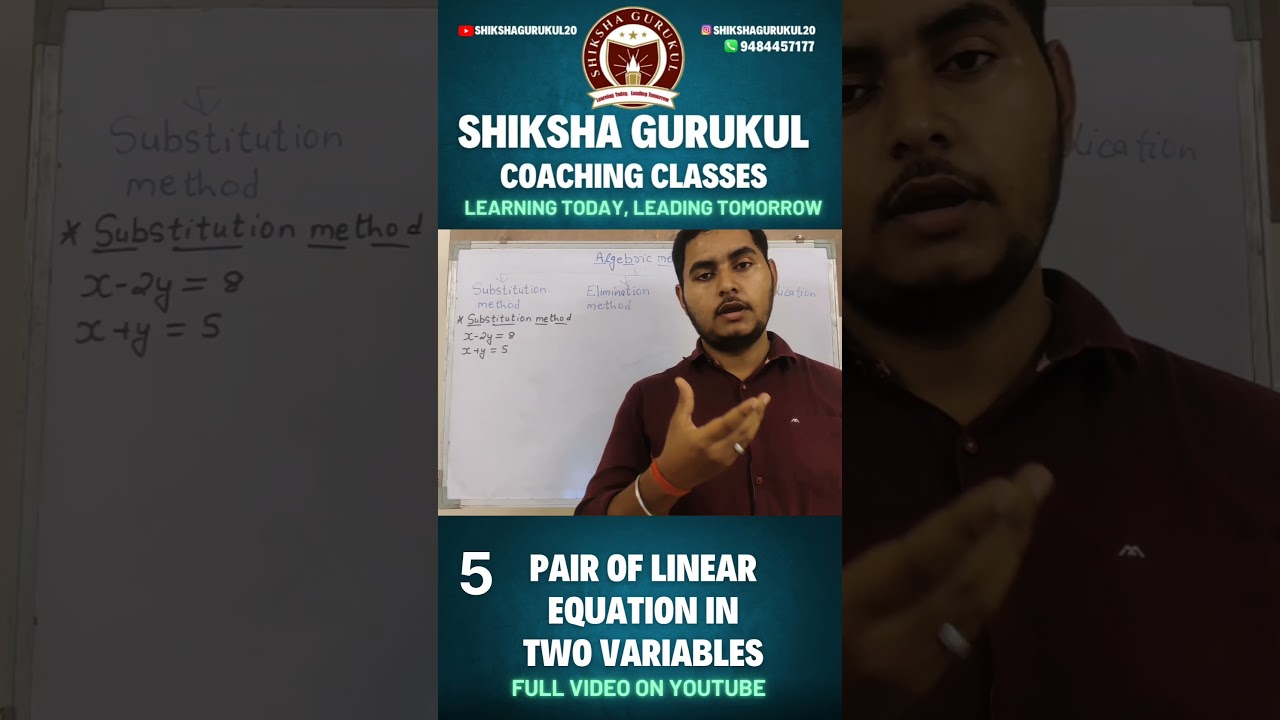 Pair of Linear Euqation in two variables  