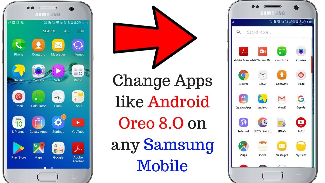 Get Android Oreo 8.0 on any Samsung Galaxy Mobile. | Awesome Look - YouTube