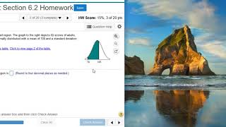 [6.2.7] Finding the area under a normal distribution curve using StatCrunch