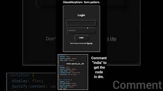 Cool GlassMorphism Input Form with Black colour!📌 #backendwebdevelopment #frontenddevelopment #job