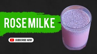 Rose Milk Recipe In Tamil | Badi Milk Recipe In Tamil | Tukhmlanga doodh recipe/ Rose Sowet Milk