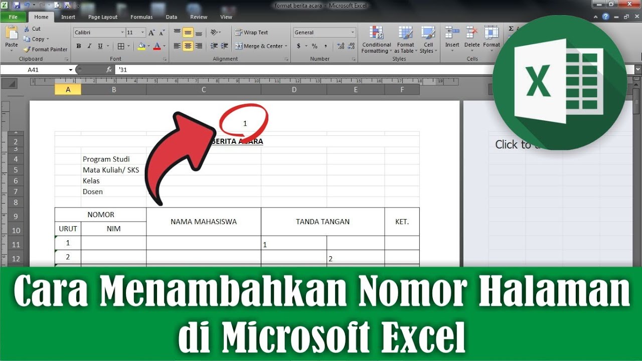 Cara Menambahkan Nomor Halaman Di Excel SimpleNewsVideo YouTube Cara menambahkan nomor halaman di excel simplenewsvideo youtube