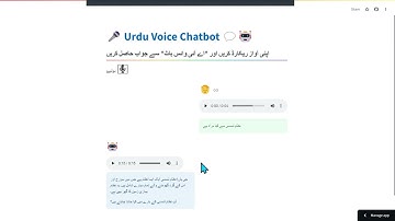 Voice to Voice Urdu chatbot, Streamlit, Google Gemini