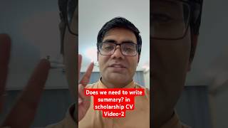 Scholarship CV| Kia apko about summary write krni Chahye? #arshadlaoshi #csc2026 #chinascholarship