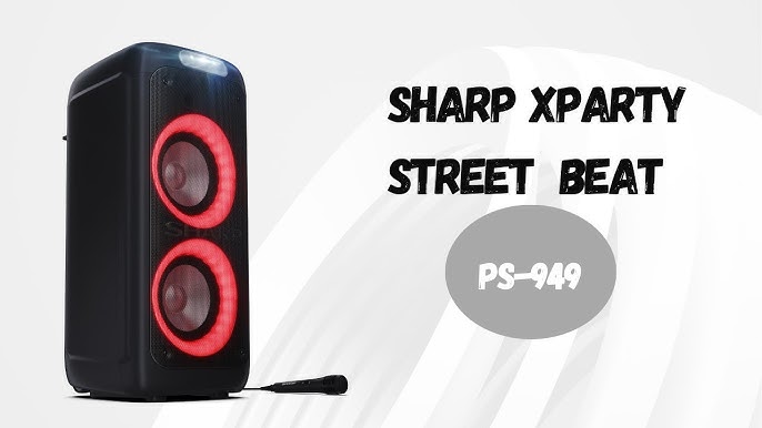 SHARP Bluetooth Party Speaker with lights & sound effects - XPARTY STREET  BEAT - PS-949 - YouTube