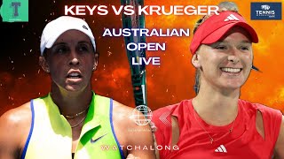 🎾 Madison Keys vs Ashlyn Krueger | Australian Open 2026 | Round 2 | LIVE Tennis Watchalong 🇦🇺